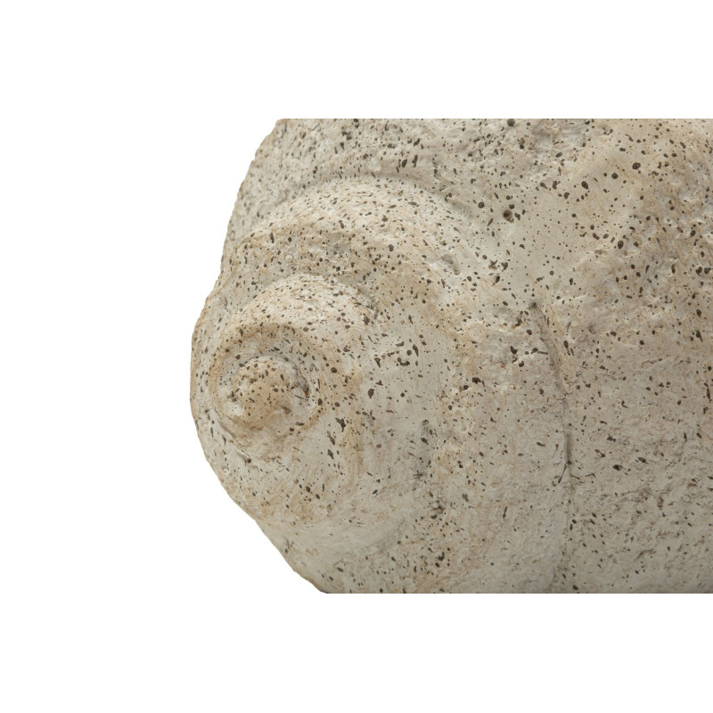 Vase style bord de mer Coquillage H 18 cm Magnésium Beige Shell 