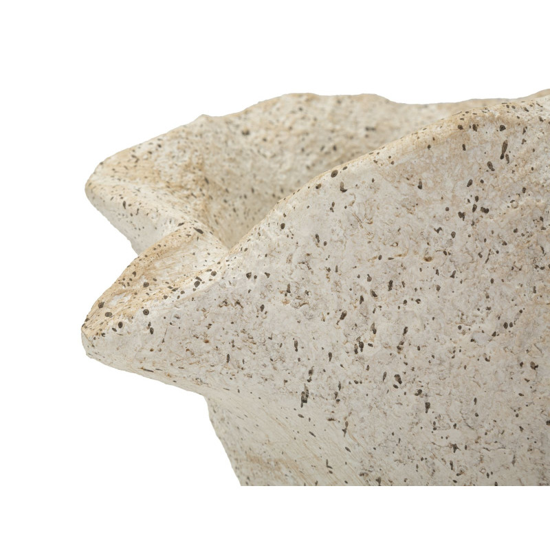 Vase style bord de mer Coquillage H 18 cm Magnésium Beige Shell 