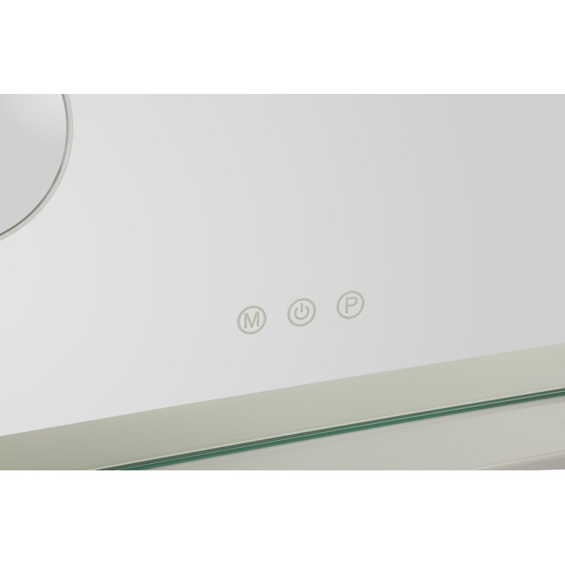 Miroir à poser lumineux LED Rectangulaire 55x43 Métal Blanc Hollywood 