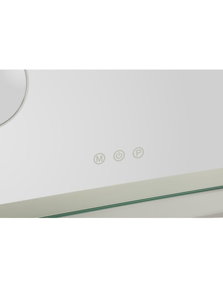 Miroir à poser lumineux LED Rectangulaire 55x43 Métal Blanc Hollywood 