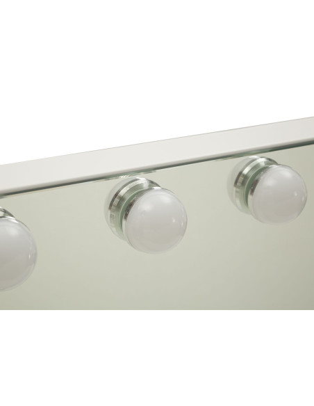 Miroir à poser lumineux LED Rectangulaire 55x43 Métal Blanc Hollywood 