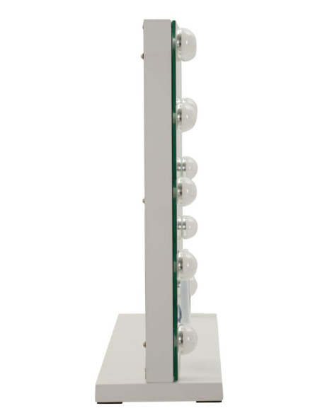 Miroir à poser lumineux LED Rectangulaire 55x43 Métal Blanc Hollywood 