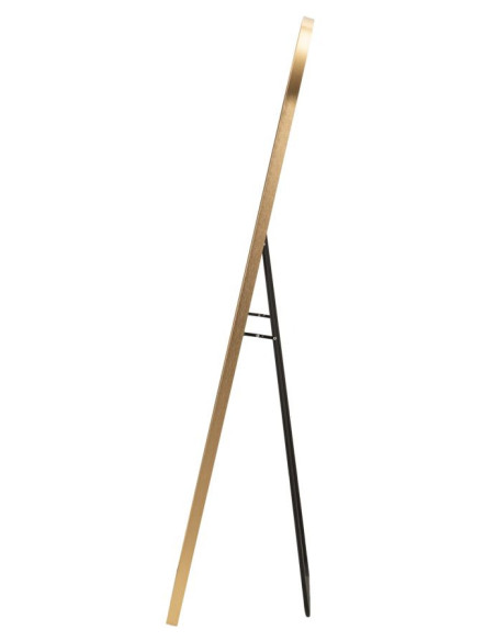 Grand Miroir sur pied lumineux LED Arche Arrondi 50x160 Métal Doré Simple 