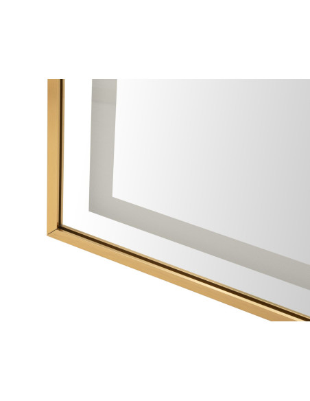 Grand Miroir sur pied lumineux LED Arche Arrondi 50x160 Métal Doré Simple 