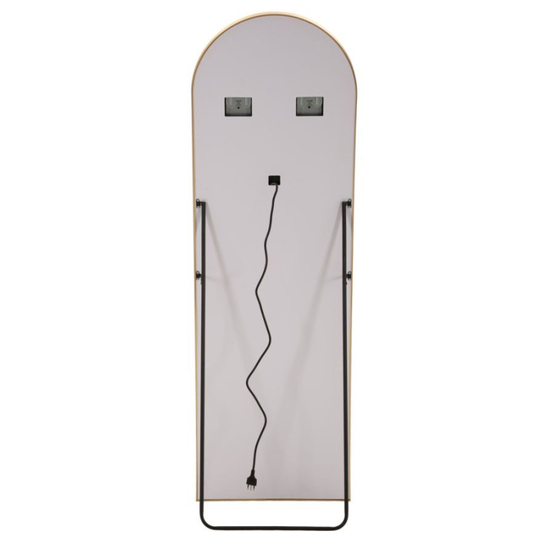 Grand Miroir sur pied lumineux LED Arche Arrondi 50x160 Métal Doré Simple 