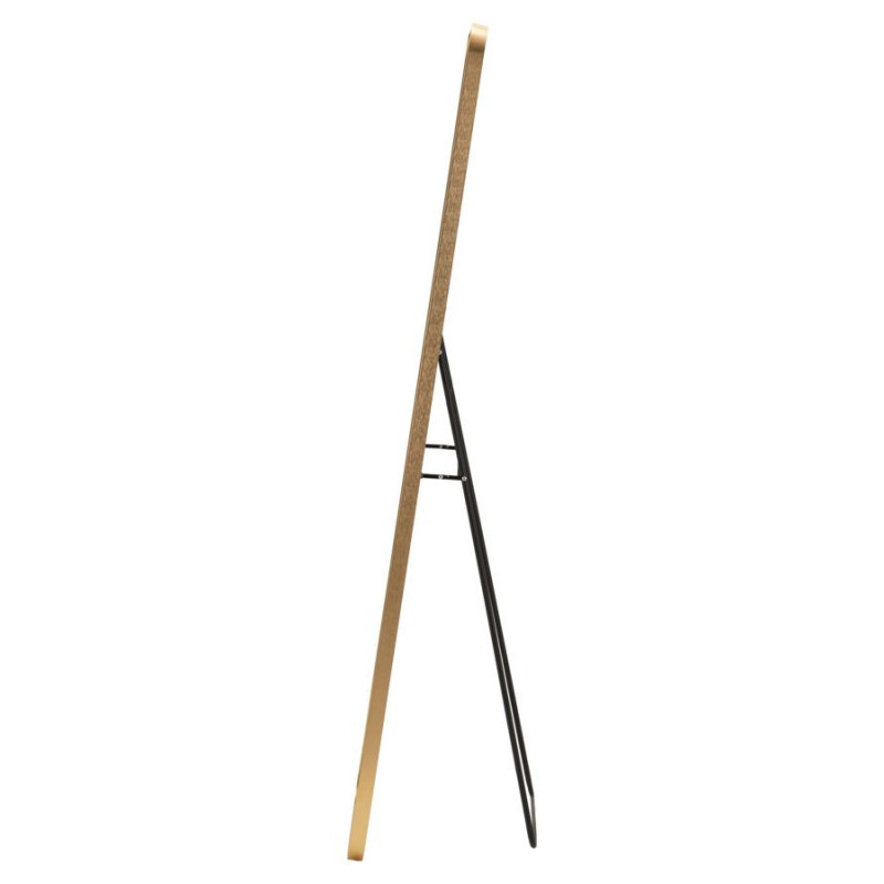 Grand Miroir sur pied lumineux LED Rectangulaire 50x160 Métal Doré Simple 