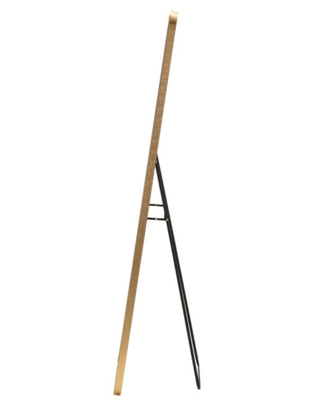 Grand Miroir sur pied lumineux LED Rectangulaire 50x160 Métal Doré Simple 