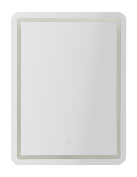 Miroir mural lumineux LED Rectangulaire 60x80 Argenté Simple 