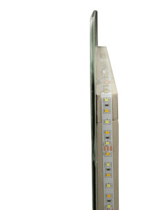 Miroir mural lumineux LED Rectangulaire 60x80 Argenté Simple 