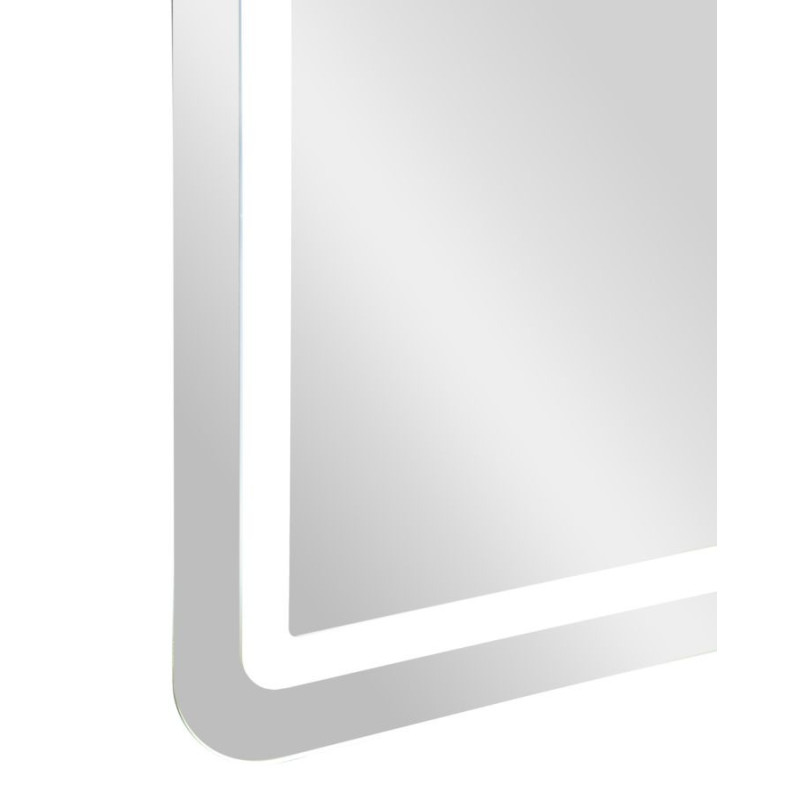 Miroir mural lumineux LED Rectangulaire 60x80 Argenté Simple 