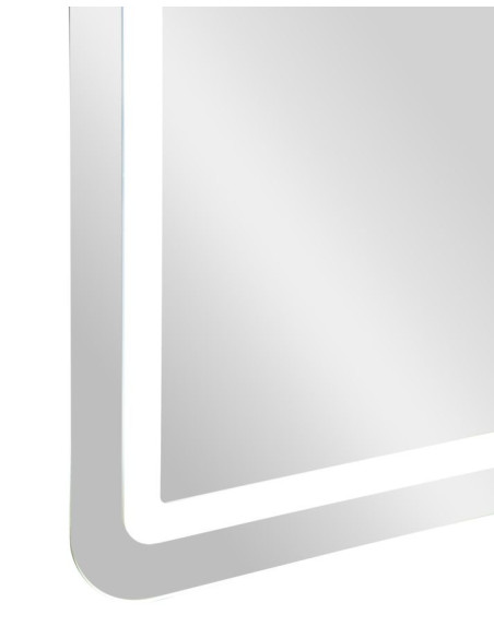 Miroir mural lumineux LED Rectangulaire 60x80 Argenté Simple 