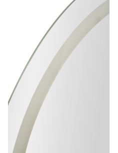 Miroir mural lumineux LED Ovale 60x80 Argenté Simple 