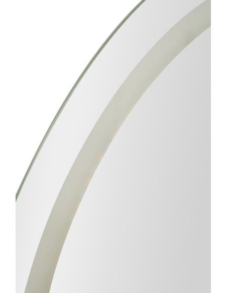 Miroir mural lumineux LED Ovale 60x80 Argenté Simple 