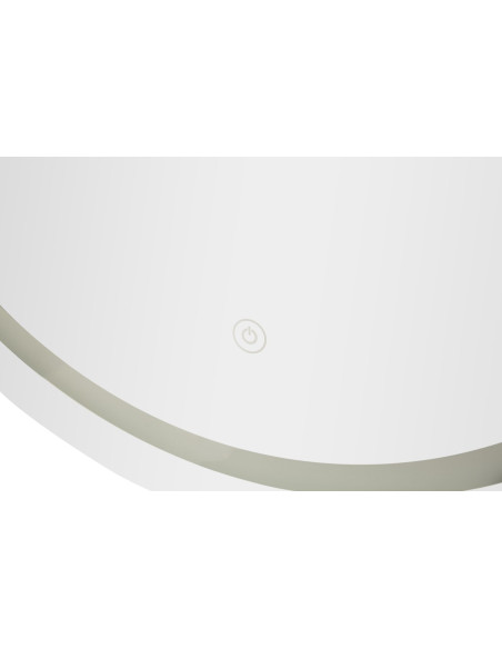 Miroir mural lumineux LED Ovale 60x80 Argenté Simple 