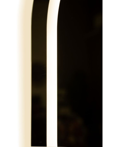 Miroir mural lumineux LED Ovale 60x80 Argenté Simple 