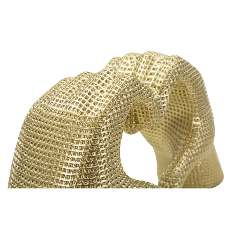 Sculpture moderne chic Mains Coeur 25 cm Résine Doré Lover Mauro Ferretti - 5
