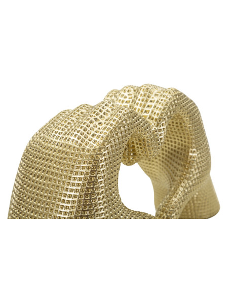 Sculpture moderne chic Mains Coeur 25 cm Résine Doré Lover Mauro Ferretti - 5