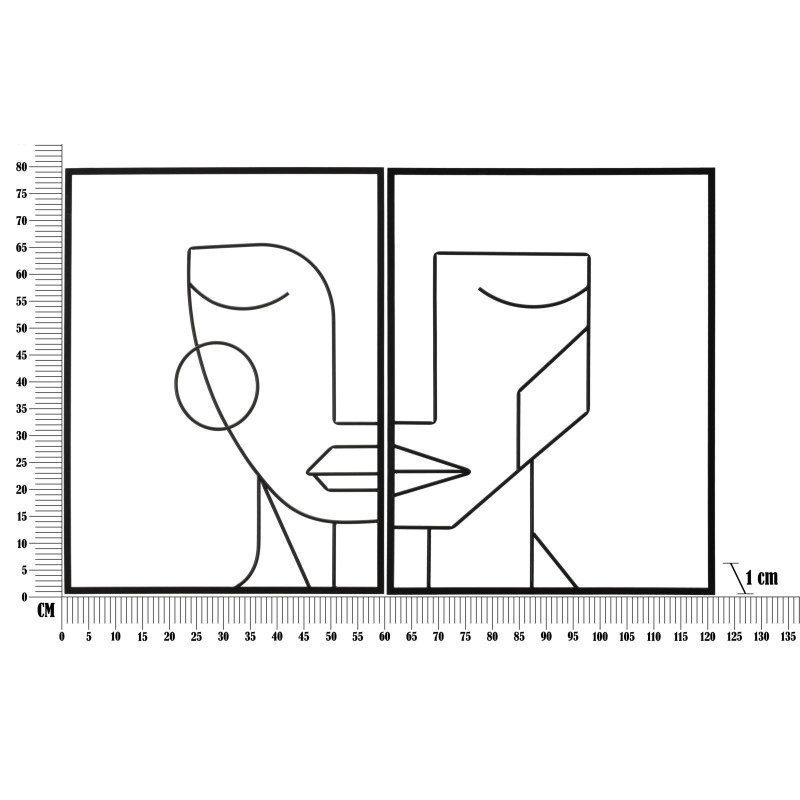 PANNELLO IN FERRO TRIBAL SIMPLY COPPIA CM 60X1X80 