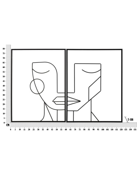 PANNELLO IN FERRO TRIBAL SIMPLY COPPIA CM 60X1X80 