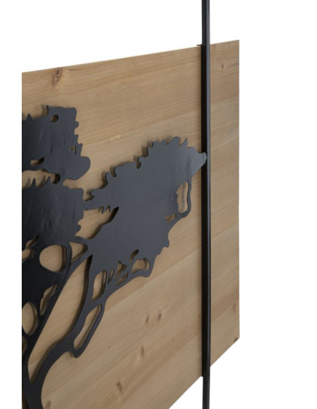 PANNELLO DA MURO LAGOS FERRO E WOOD SET 3PZ CM 204X2X80 (72X2X80-60X2X80) 