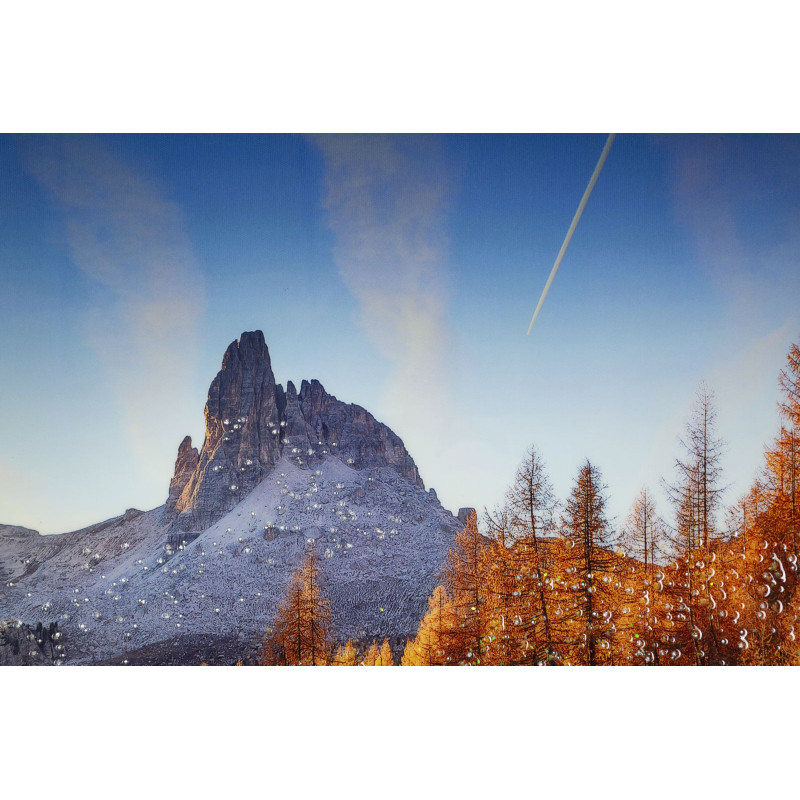 STAMPA SU TELA LACCATA C/CORNICE LAKE CM 90X4X60 