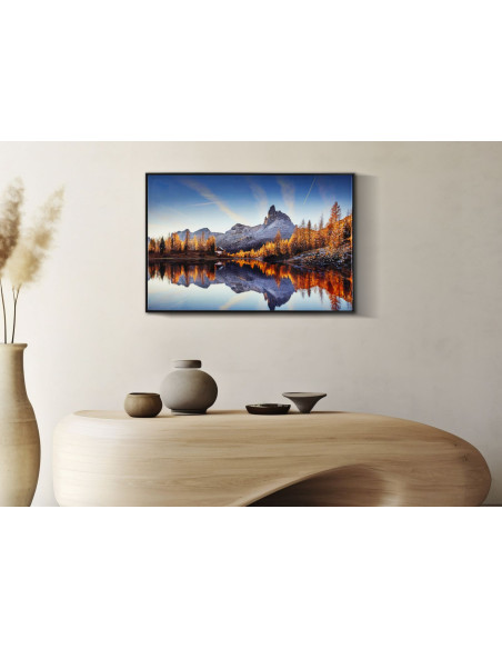 STAMPA SU TELA LACCATA C/CORNICE LAKE CM 90X4X60 