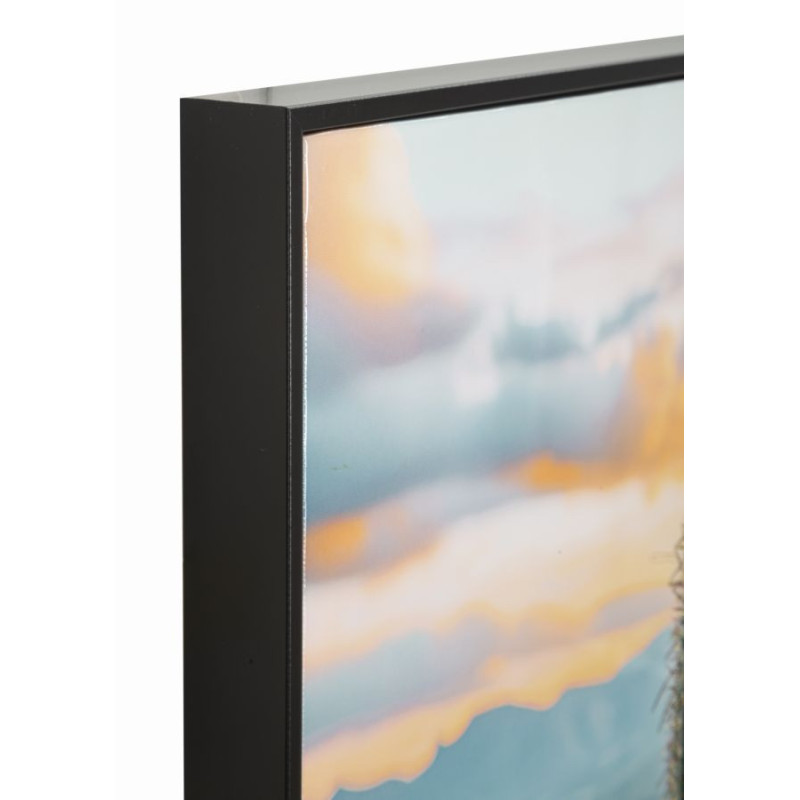 STAMPA SU TELA LACCATA C/CORNICE CACTUS -A- CM 60X4X90 