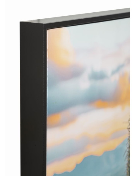 STAMPA SU TELA LACCATA C/CORNICE CACTUS -A- CM 60X4X90 