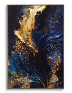 STAMPA SU TELA LACCATA C/CORNICE ANDROMEDA -A- CM 60X4X90 