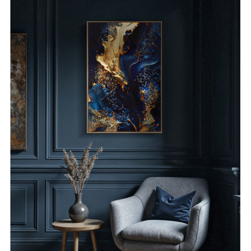 STAMPA SU TELA LACCATA C/CORNICE ANDROMEDA -A- CM 60X4X90 