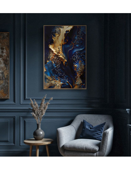 STAMPA SU TELA LACCATA C/CORNICE ANDROMEDA -A- CM 60X4X90 