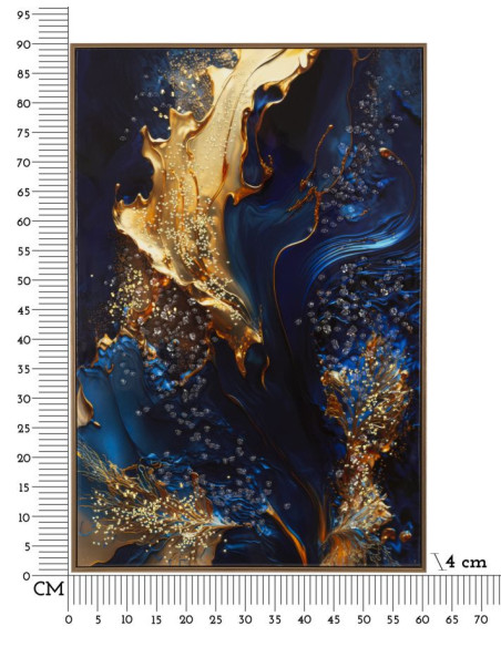 STAMPA SU TELA LACCATA C/CORNICE ANDROMEDA -A- CM 60X4X90 