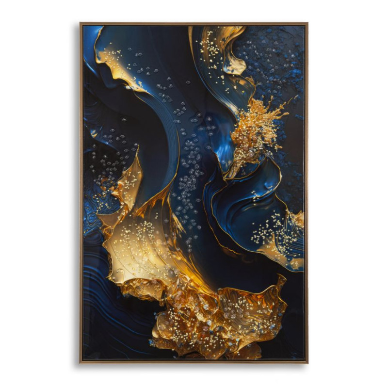 STAMPA SU TELA LACCATA C/CORNICE ANDROMEDA -B- CM 60X4X90 