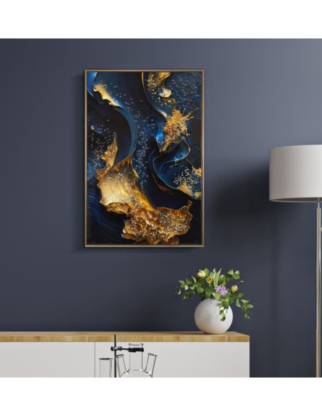 STAMPA SU TELA LACCATA C/CORNICE ANDROMEDA -B- CM 60X4X90 