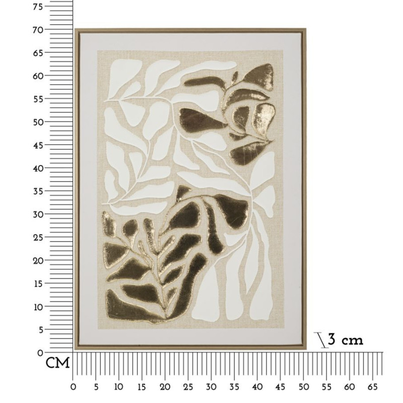 STAMPA DIPINTA SU TELA GOLDY C/CORNICE -B- CM 50X3X70 