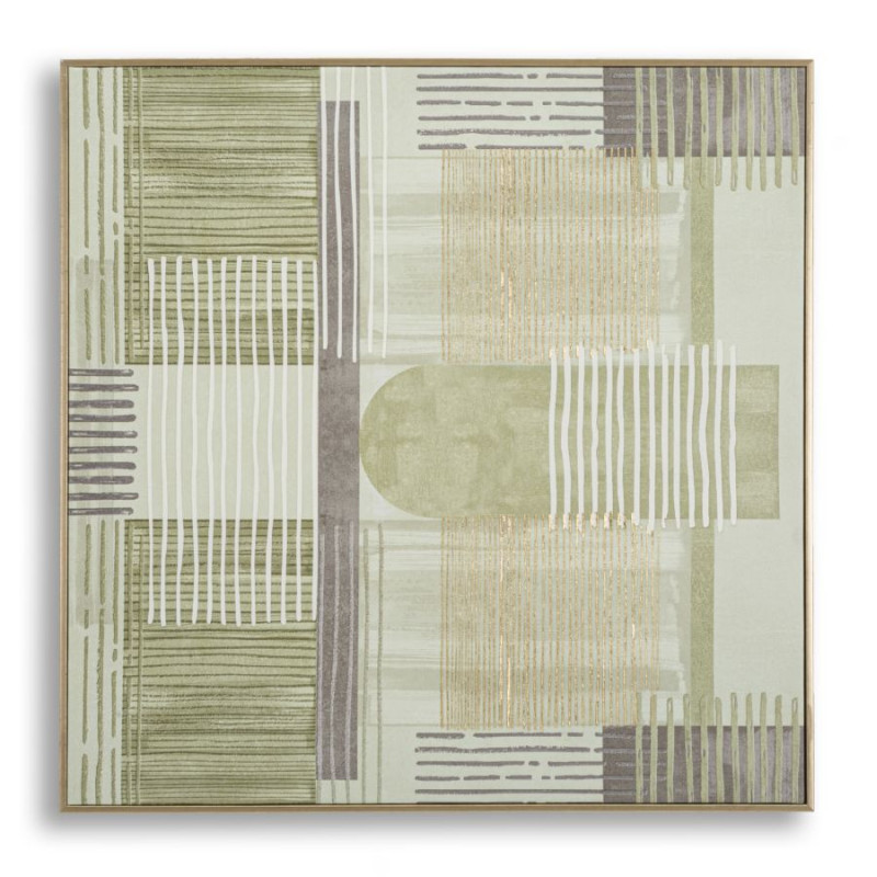 STAMPA DIPINTA SU TELA LIGNES C/CORNICE -A- CM 60X3X60 