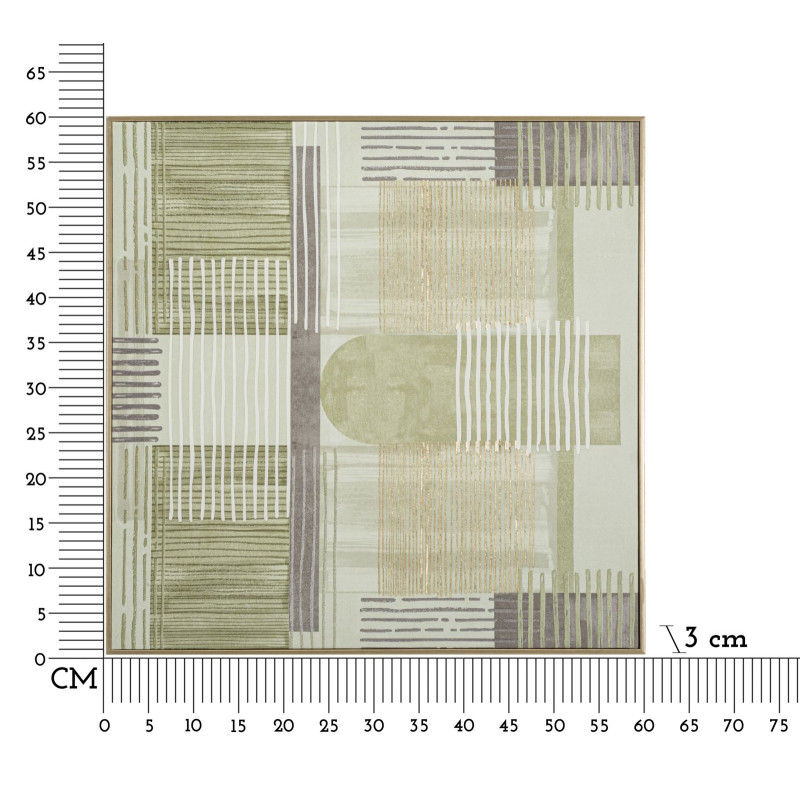 STAMPA DIPINTA SU TELA LIGNES C/CORNICE -A- CM 60X3X60 