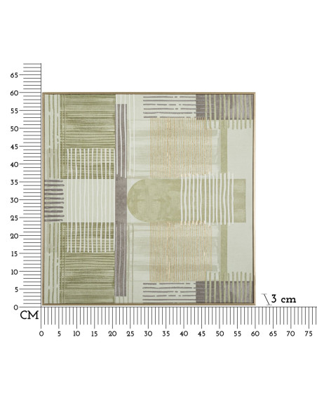 STAMPA DIPINTA SU TELA LIGNES C/CORNICE -A- CM 60X3X60 