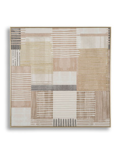 STAMPA DIPINTA SU TELA LIGNES C/CORNICE -B- CM 60X3X60 