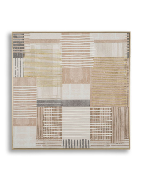 STAMPA DIPINTA SU TELA LIGNES C/CORNICE -B- CM 60X3X60 