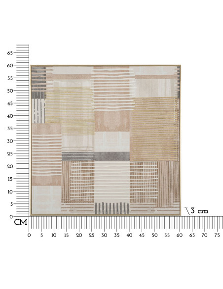 STAMPA DIPINTA SU TELA LIGNES C/CORNICE -B- CM 60X3X60 