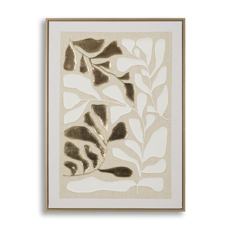 STAMPA DIPINTA SU TELA GOLDY C/CORNICE -A- CM 50X3X70 