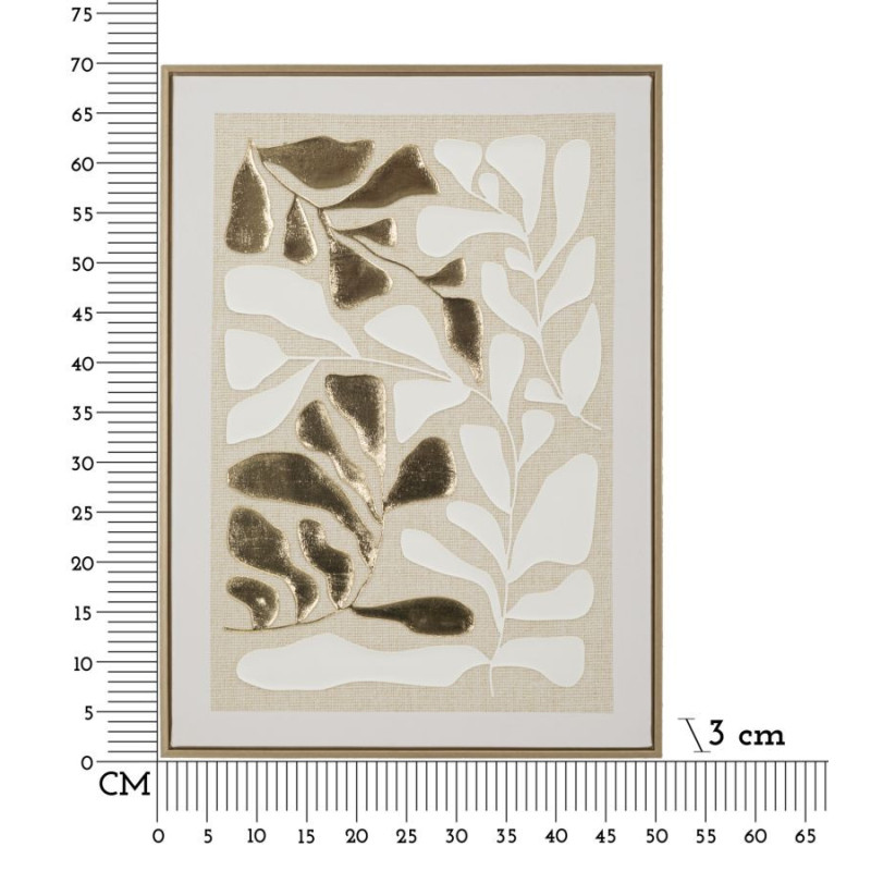 STAMPA DIPINTA SU TELA GOLDY C/CORNICE -A- CM 50X3X70 