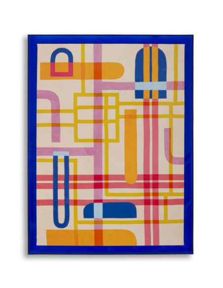 STAMPA SU TELA LACCATTO MODIS C/CORNICE -B- CM 60X3,3X80 