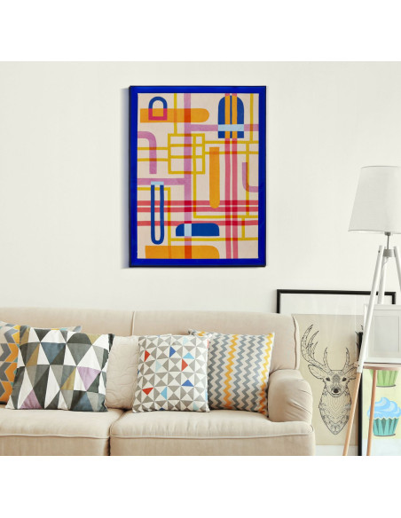 STAMPA SU TELA LACCATTO MODIS C/CORNICE -B- CM 60X3,3X80 