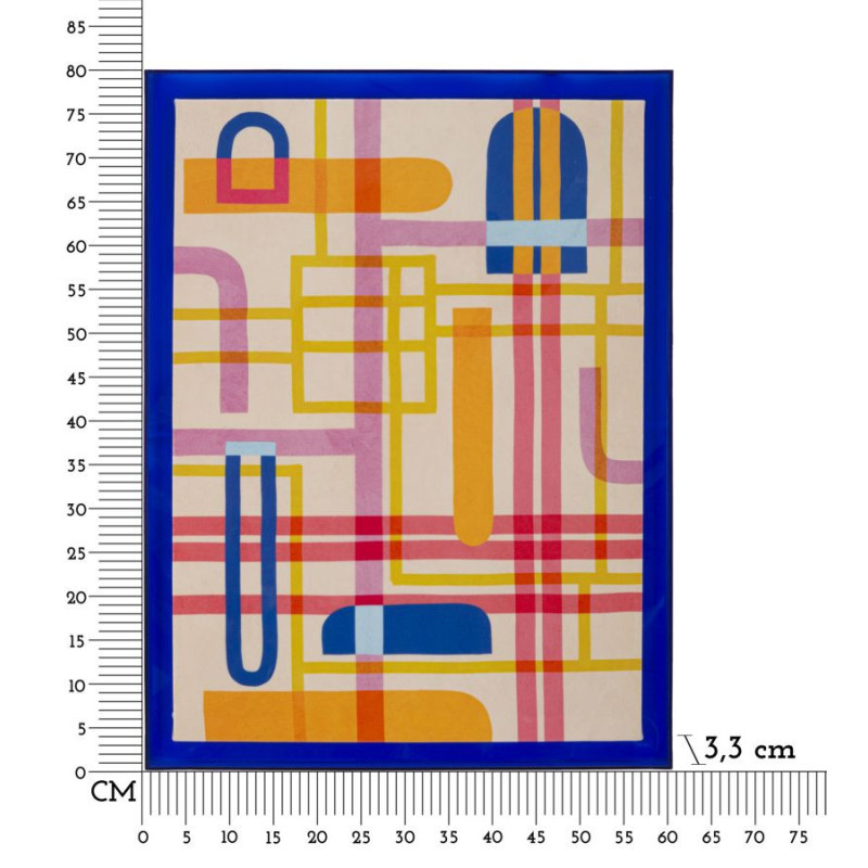 STAMPA SU TELA LACCATTO MODIS C/CORNICE -B- CM 60X3,3X80 