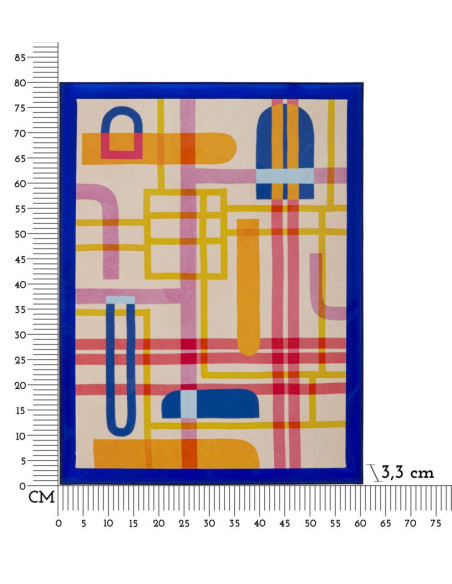 STAMPA SU TELA LACCATTO MODIS C/CORNICE -B- CM 60X3,3X80 