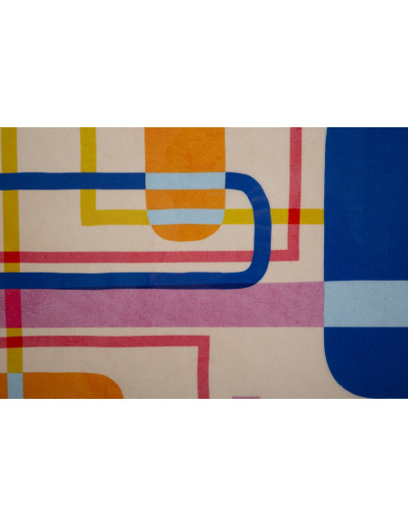 STAMPA SU TELA LACCATTO MODIS C/CORNICE -A- CM 60X3,3X80 