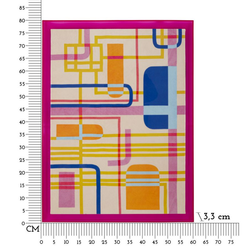 STAMPA SU TELA LACCATTO MODIS C/CORNICE -A- CM 60X3,3X80 