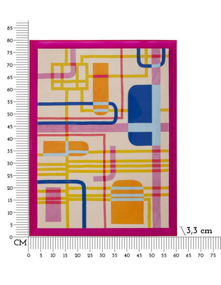 STAMPA SU TELA LACCATTO MODIS C/CORNICE -A- CM 60X3,3X80 
